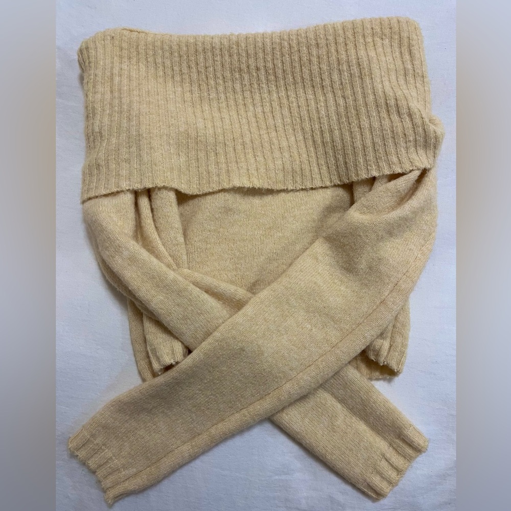 Cropped Off Shoulder Sweater